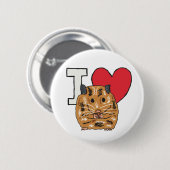 I Love Hamsters Ronde Button 5,7 Cm (Voorkant /achterkant)