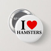 I Love Hamsters Ronde Button 5,7 Cm (Voorkant /achterkant)