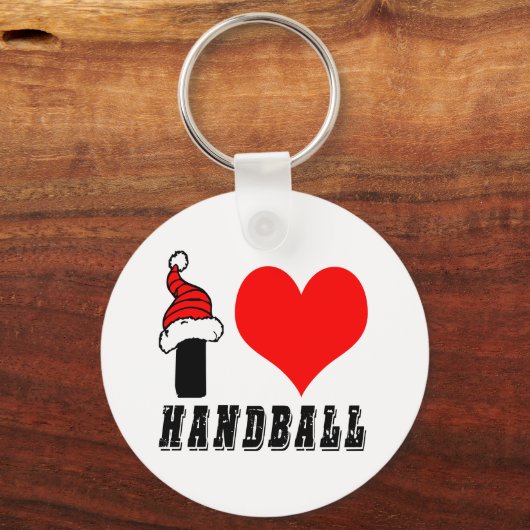 I Love Handball Design Sleutelhanger (Voorkant)