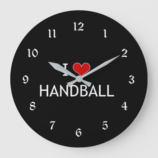 I Love Handball Grote Klok (Voorkant)