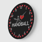I Love Handball, populair design Grote Klok (Hoek)