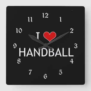 I Love Handball, populair design, Vierkante Klok