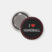I Love Handball, red lijst Magneet (Voorkant / Achterkant)