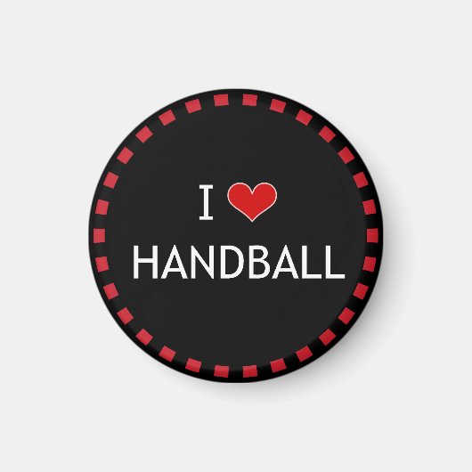 I Love Handball, red lijst Magneet (Voorkant)