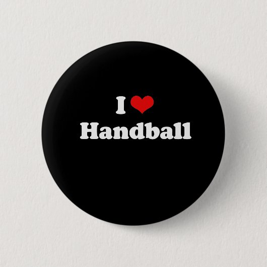 I Love Handball Tshirt Ronde Button 5,7 Cm (Voorkant)