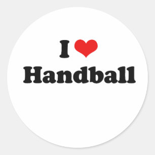 I Love Handball Tshirt Ronde Sticker
