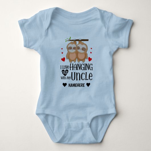 I love Hanging out with my uncle Romper (Voorkant)