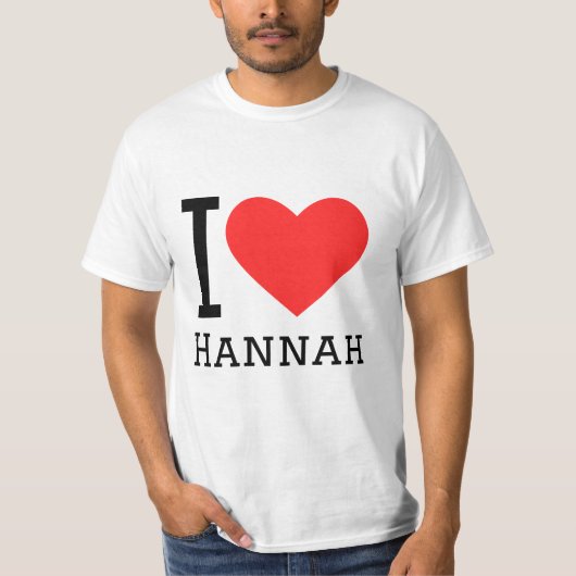 I love Hannah T-shirt (Voorkant)