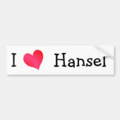 I Love Hansel Bumpersticker (Voorkant)