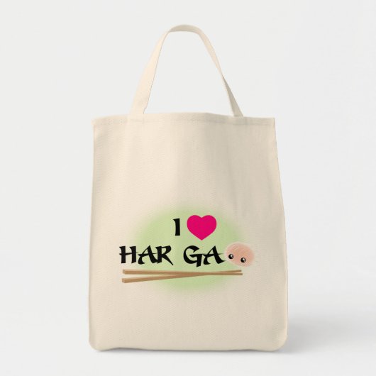 I Love Har Gao (garnalendumpling) Grocery Canvas t Tote Bag (Voorkant)