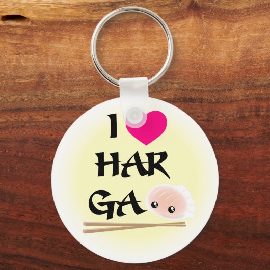 I Love Har Gao (garnalendumpling) Sleutelhanger (Voorkant)