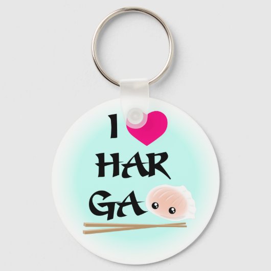 I Love Har Gao (garnalendumpling) Sleutelhanger (Voorkant)
