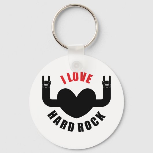 I Love Hard Rock Sleutelhanger (Achterkant)