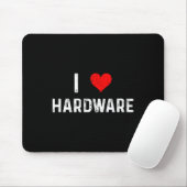I Love Hardware - Heart Pc Gamer Gaming Build Code Muismat (Met muis)