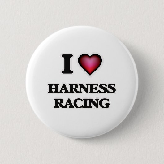 I Love Harness Racing Ronde Button 5,7 Cm (Voorkant)