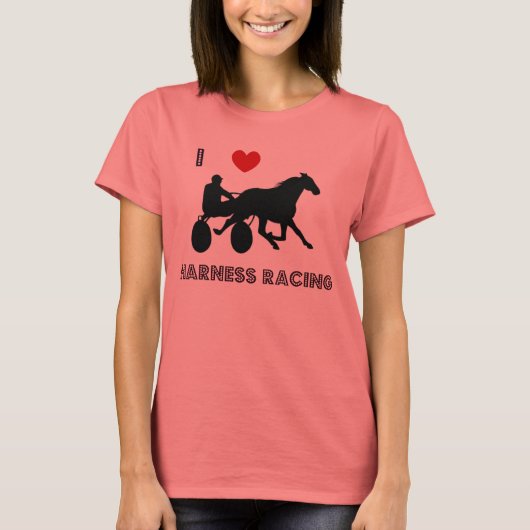 I Love Harness Racing T-shirt (Voorkant)