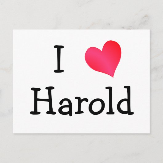 I Love Harold Briefkaart (Voorkant)