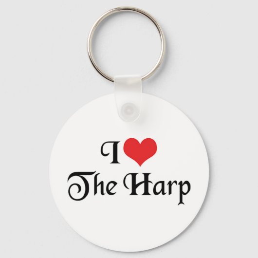 I Love Harp Sleutelhanger (Voorkant)