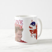 I Love Harry hearts UK flag Koffiemok (Voorkant rechts)