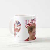 I Love Harry hearts UK flag Koffiemok (Voorkant links)
