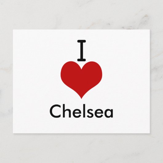 I Love (hart) Chelsea Briefkaart (Voorkant)