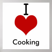 I Love (hart) Cooking Poster (Voorkant)