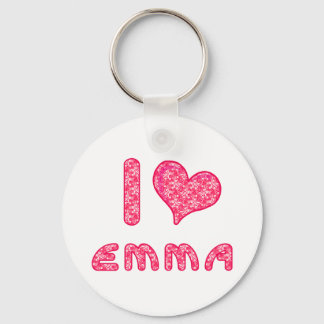 i love / hart emma sleutelhanger for Emma lovers