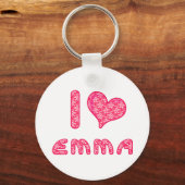 i love / hart emma sleutelhanger for Emma lovers (Voorkant)