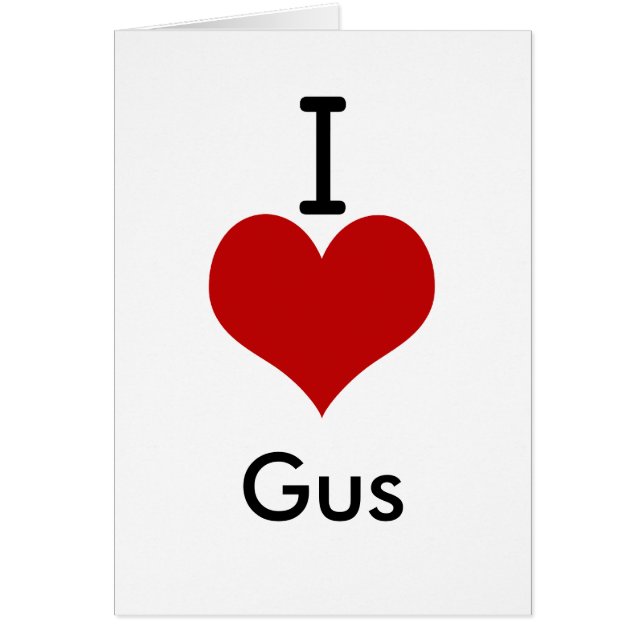 I Love (hart) Gus (Voorkant)