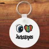 I Love (Hart) Jackalopes Sleutelhanger (Voorkant)