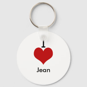 I Love (hart) Jean Sleutelhanger