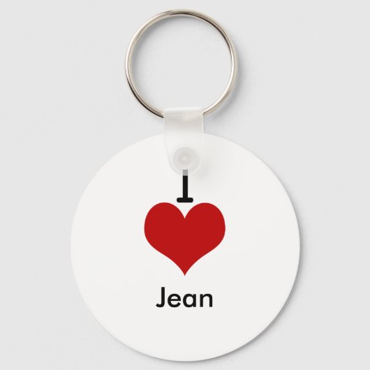 I Love (hart) Jean Sleutelhanger (Voorkant)