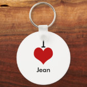 I Love (hart) Jean Sleutelhanger (Voorkant)