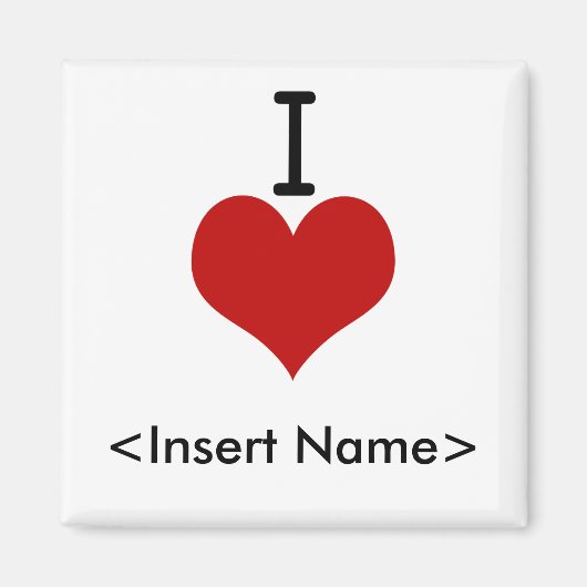 I Love (hart) Magneet (Voorkant)