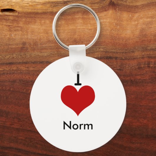 I Love (hart) Norm Sleutelhanger (Voorkant)