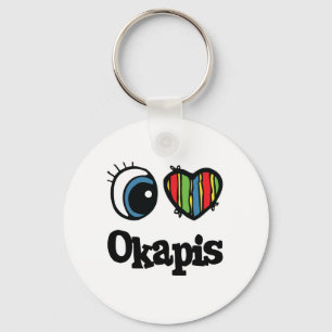 I Love (Hart) Okapi's Sleutelhanger