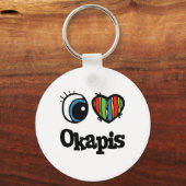 I Love (Hart) Okapi's Sleutelhanger (Voorkant)