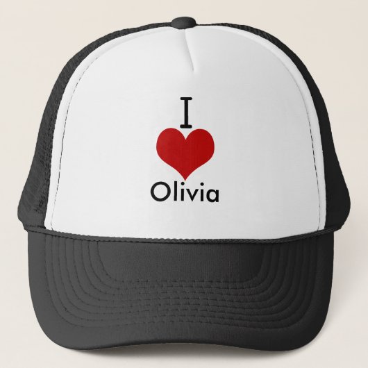 I Love (hart) Olivia Trucker Pet (Voorkant)