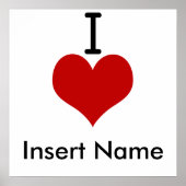 I Love (hart) Poster (Voorkant)