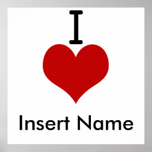 I Love (hart) Poster