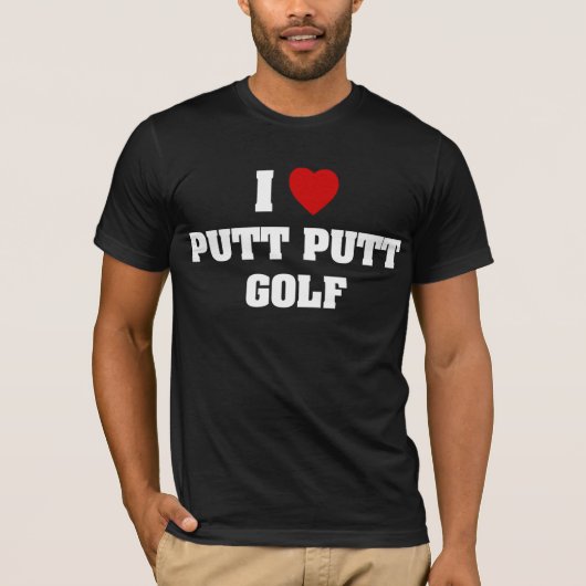 I Love (hart) Putt Putt Golf T-shirt (Voorkant)