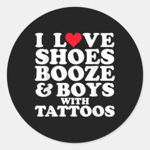 I Love (hart) Scue SS Schattige Sss Booze &amp; Jo Ronde Sticker