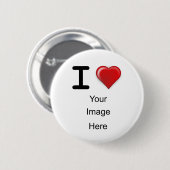 I Love(hart) Sjabloon Ronde Button 5,7 Cm (Voorkant /achterkant)