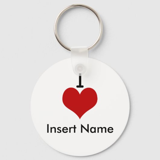 I Love (hart) Sleutelhanger (Voorkant)