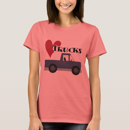 I Love (hart) Trucks Tshirts and Gifts (Voorkant)