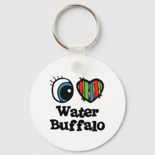 I Love (Hart) Waterbuffel Sleutelhanger