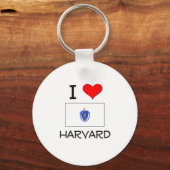 I Love Harvard Massachusetts Sleutelhanger (Voorkant)