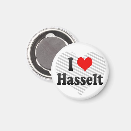 I Love Hasselt, België Magneet (Voorkant / Achterkant)