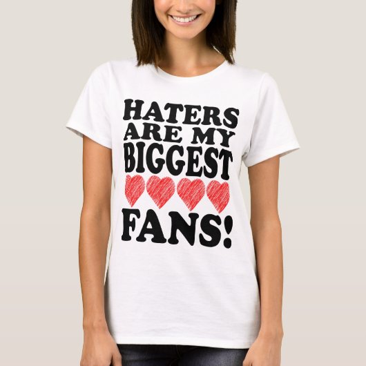 I Love Haters Art Heart Cool Funny Remix T Shirt (Voorkant)