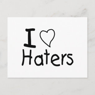 I Love Haters Briefkaart